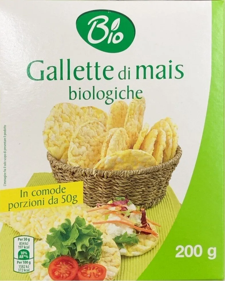 Gallette di mais biologiche