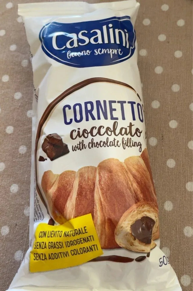 Croissant con crema al cacao