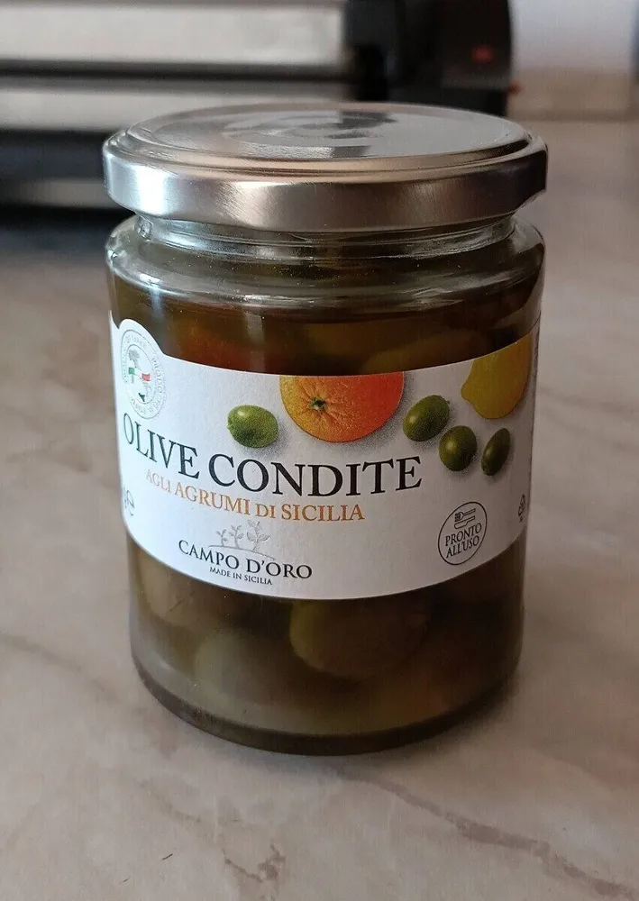 Olive condite agli agrumi di Sicilia