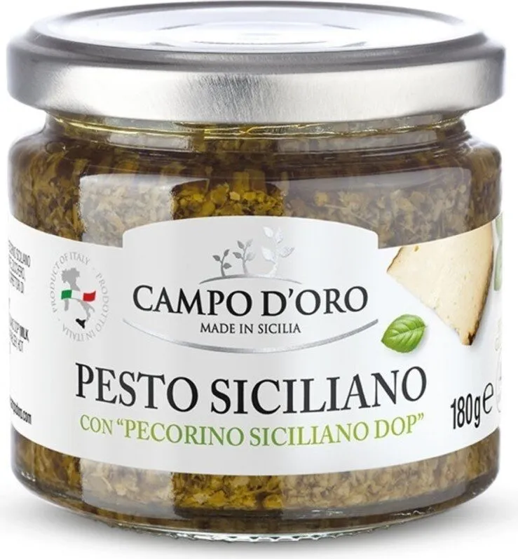 Pesto siciliano con pecorino siciliano dop