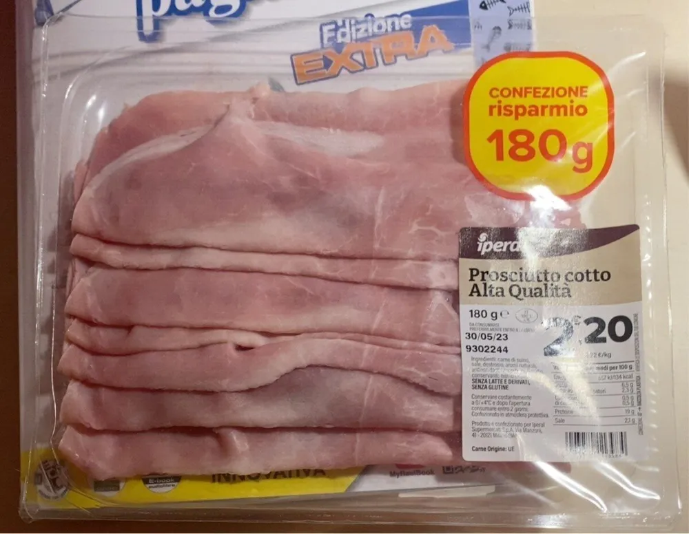 prosciutto cotto alta qualità