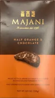 Mezze fette di arancia ricoperte di cioccolato fondente extra