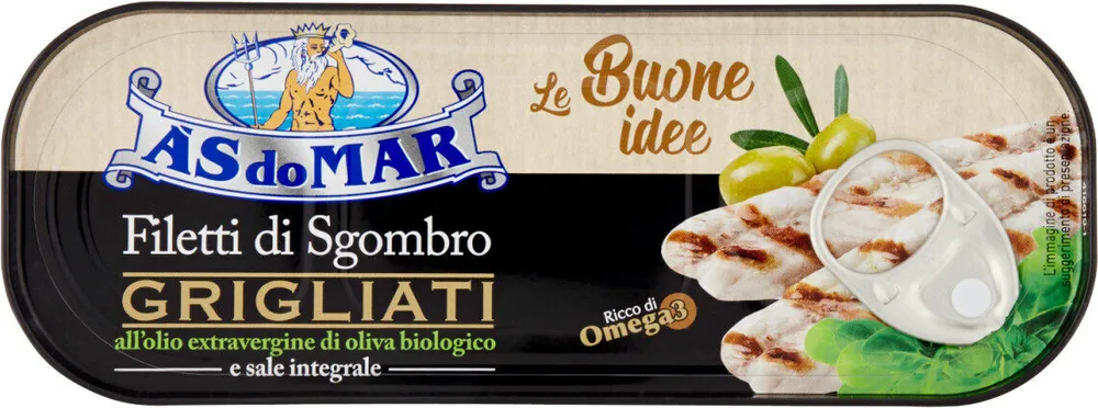 Le buone idee filetti di sgombro grigliati all'olio e v o