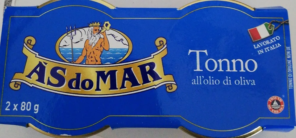 As Do Mar Tonno Olio Oliva Vetro GR 80X2