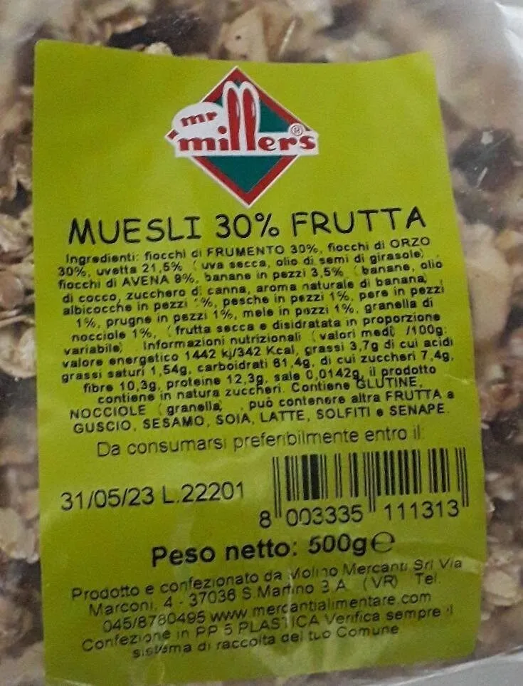 Muesli 30 frutta
