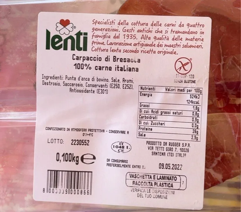 Carpaccio di bresaola