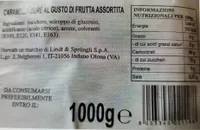 Caramelle dure al gusto di frutta assortita