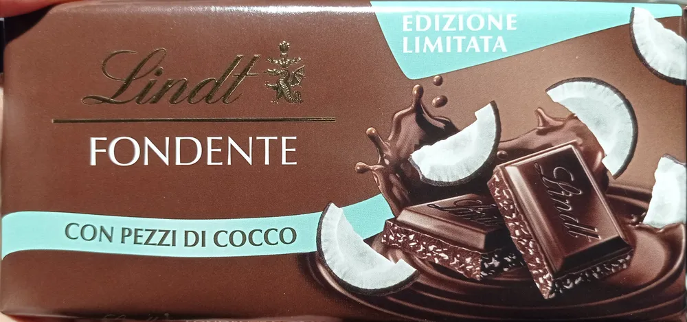 cioccolato fondente con pezzi di cocco
