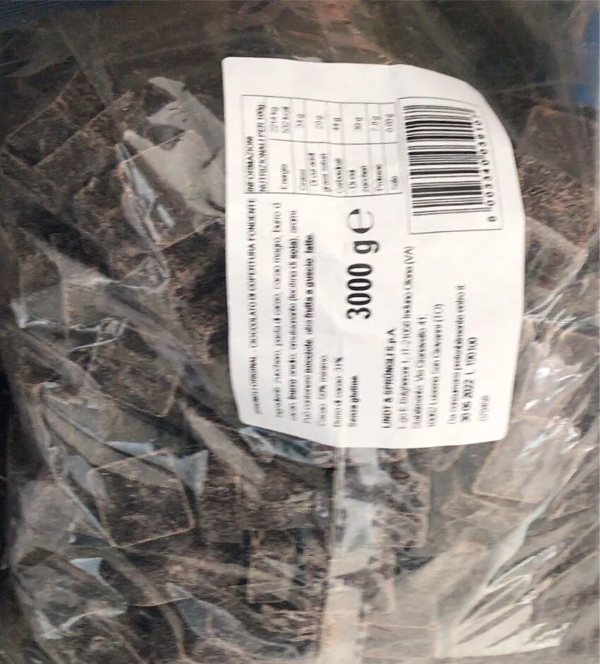 Cioccolato di copertura fondente -Sprungli original