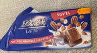 Cioccolata al latte con nocciole, mandorle e noci pecan