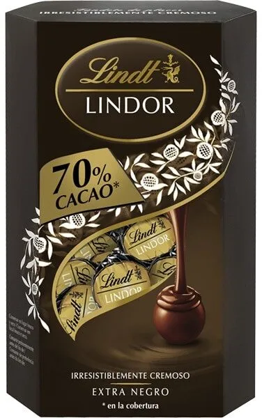 Lindor Bombones extra negro 70% cacao