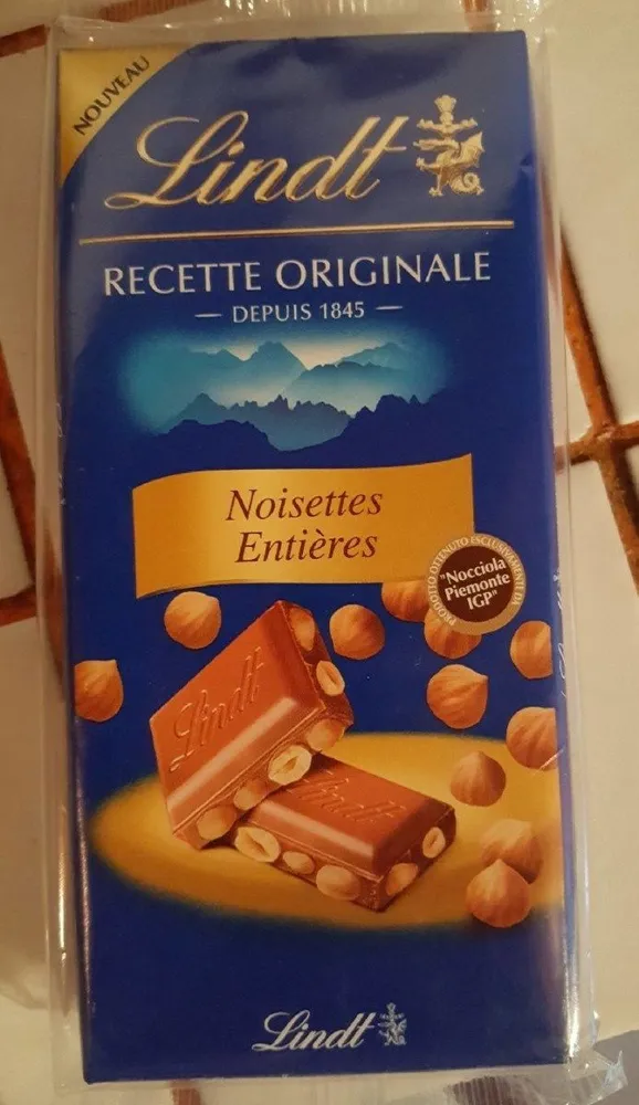 Lindt chocolat noisettes entières