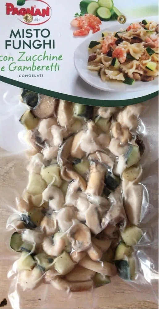 Misto funghi con zucchine e gamberetti