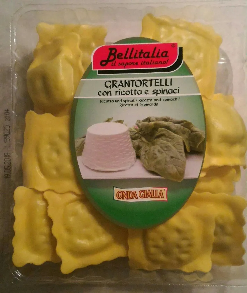 Grantortelli mon ricotta e spinaci