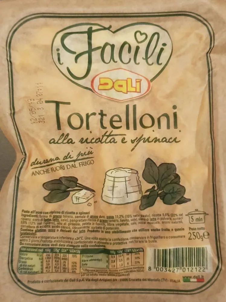 Tortelloni ricotta épinards