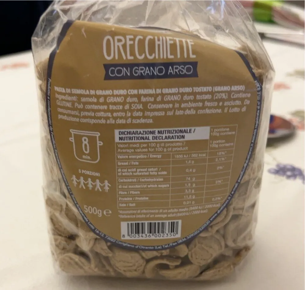 Orecchiette con grano arso