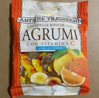 Caramelle ripiene gusto agrumi con vitamina C senza zucchero