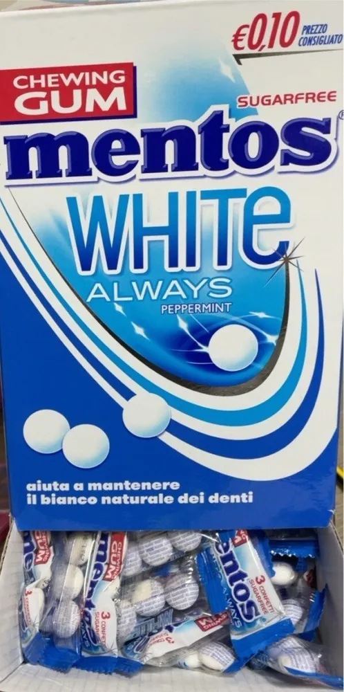 Mentos white always peppermint
