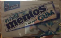 White Mentos Gum Peppermint