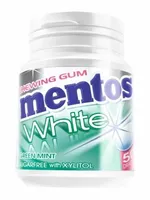 MENTOS gum menthe verte white sans sucre, paquets de 20 dragées