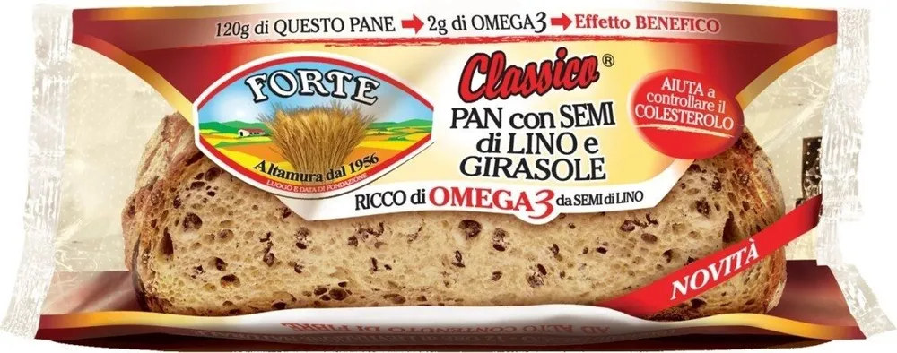 Pane integrale con semi di lino e girasole