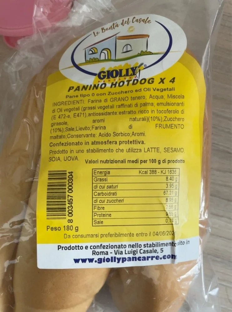 PANINO HOTDOG X 4