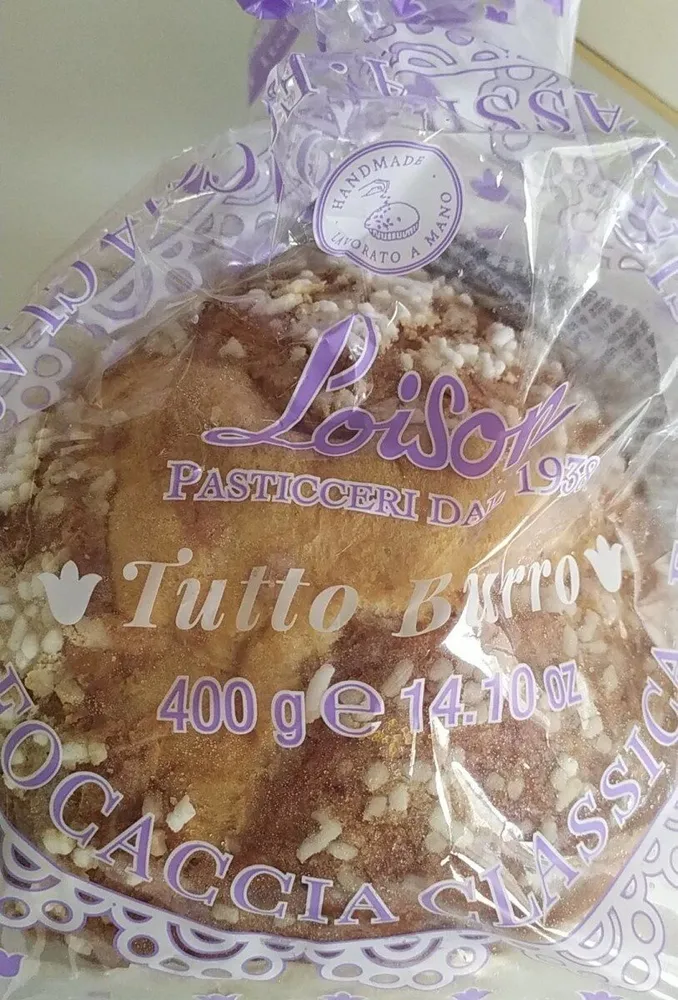 Focaccia dolce con granella sopra