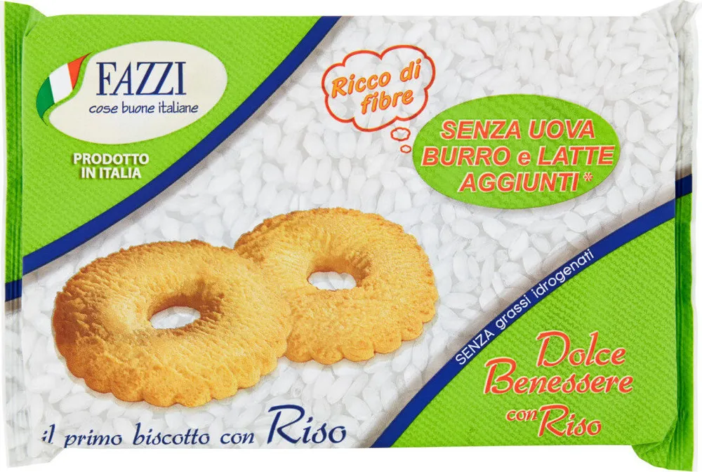 Dolce benessere con riso senza uova burro e latte aggiunti