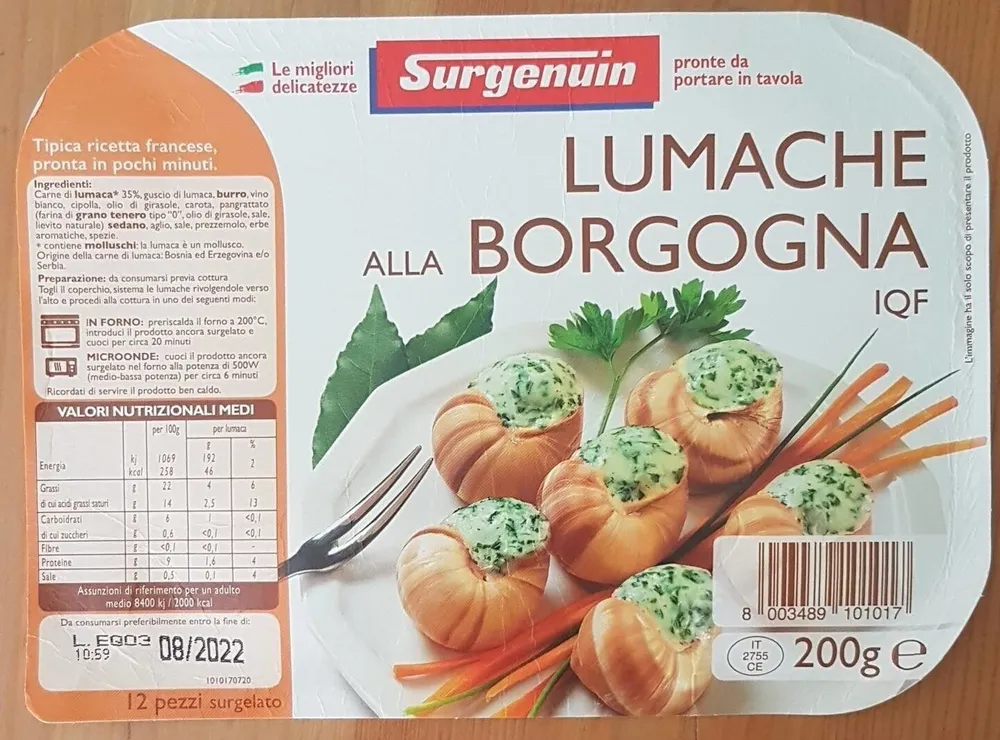 Lumache alla borgogna