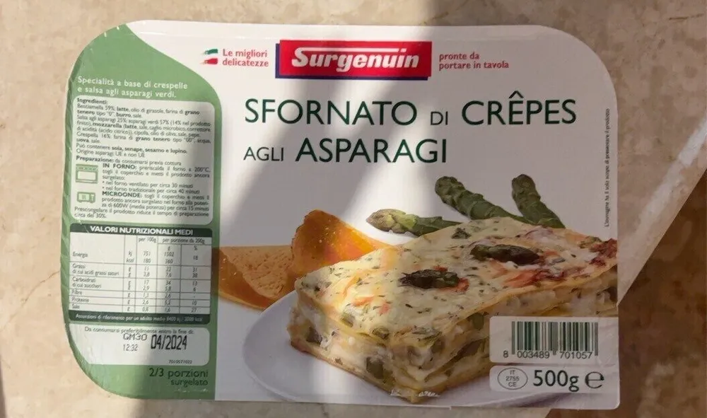 Sfornato di Crêpes agli asparagi