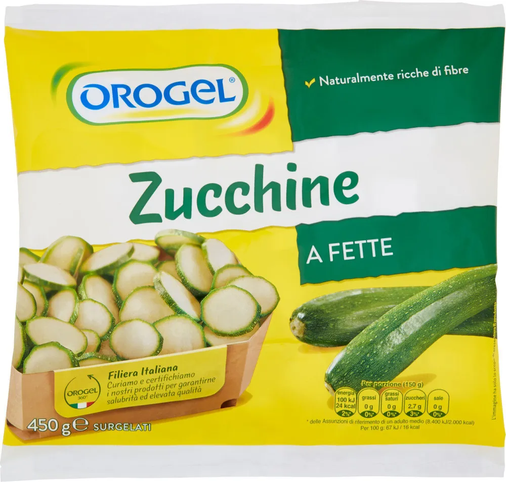Zucchine a fette surgelati