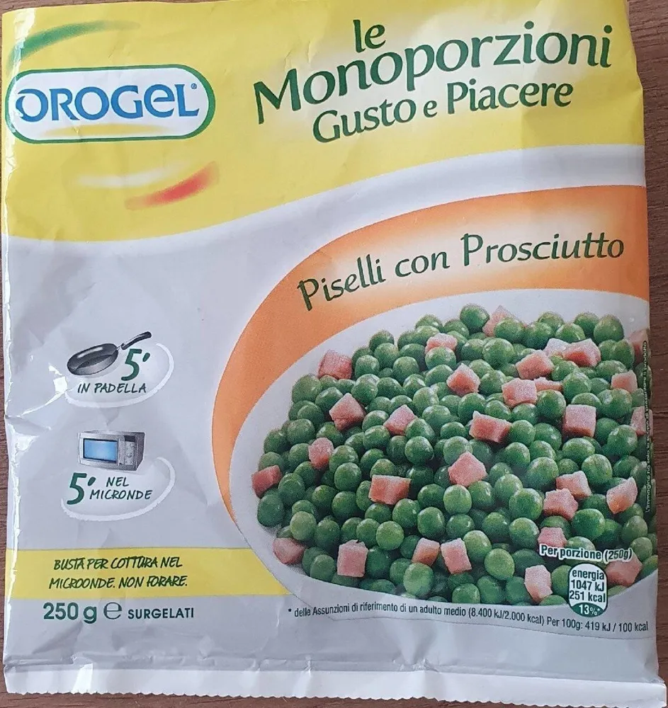 Piselli con prosciutto