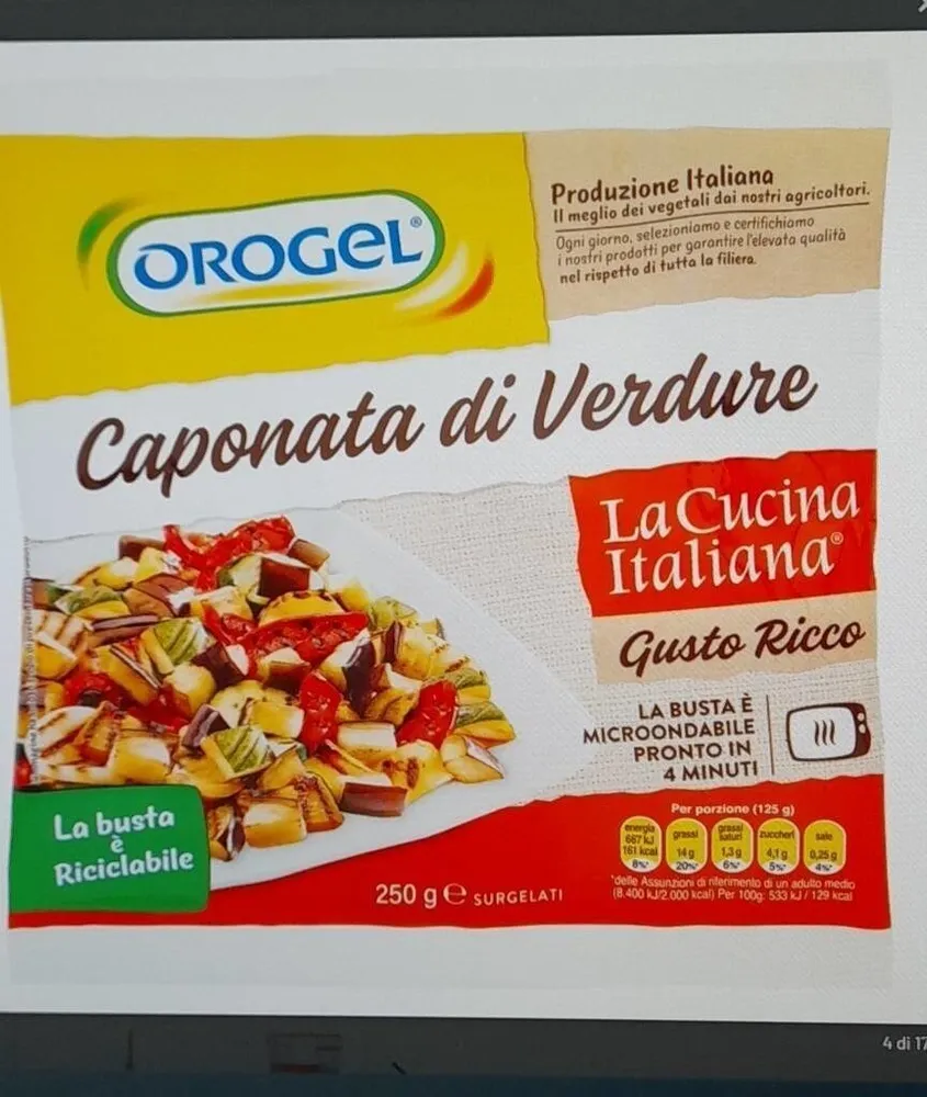 La cucina italiana caponata di verdure surgelati gr 250