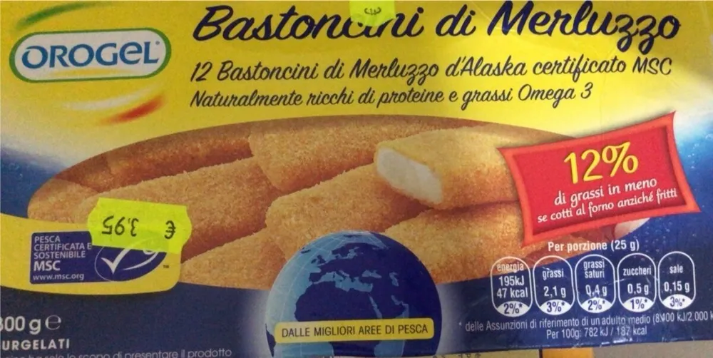 Bastoncini di merluzzo