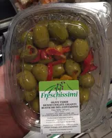 Olive verdi denocciolate giganti rustiche condite
