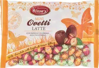 Mini ovetti latte con ripieno di crema alla nocciola