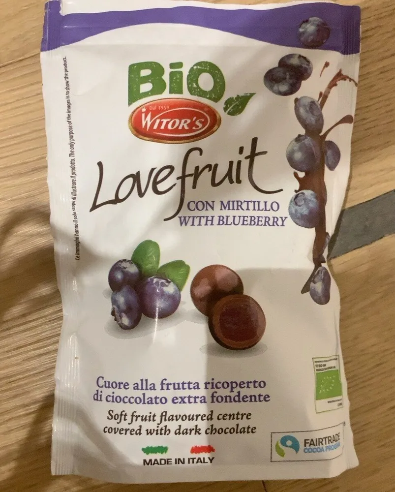 Mirtillo ricoperto di cioccolato