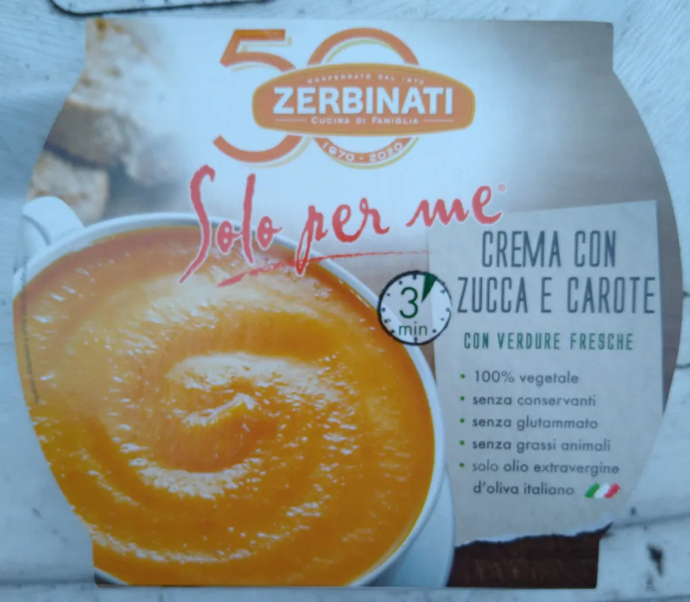Crema con zucca e carote