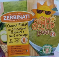 crema estiva con zucchine, fagiolini e semi di canapa