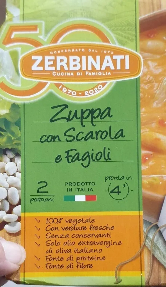 Zuppa con scarola e fagioli