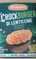 Crock burger di lenticchie