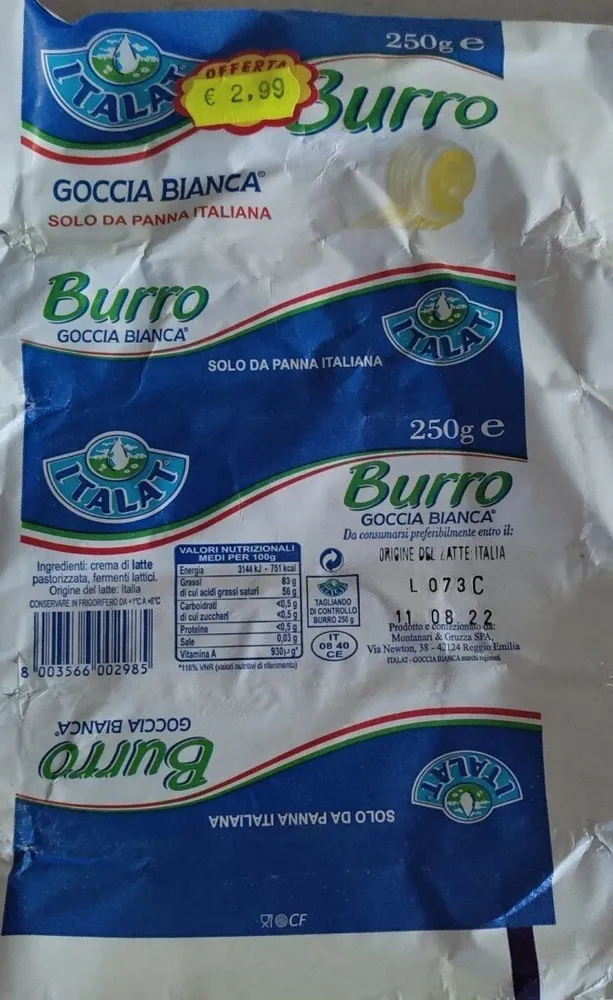Burro Goccia bianca