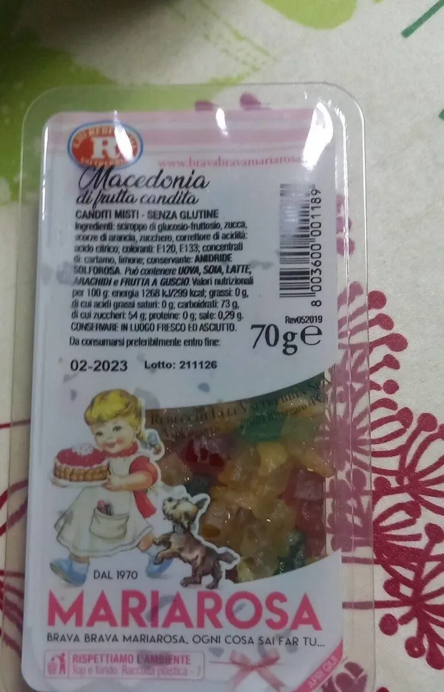 Macedonia frutta candita