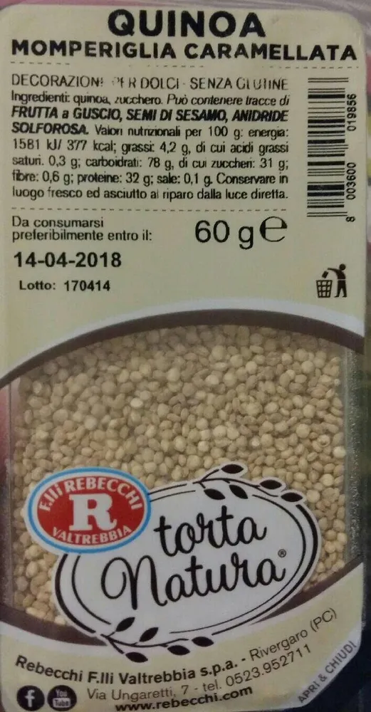 Quinoa momperiglia caramellata