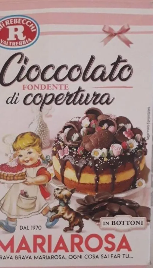 Cioccolato fondente di copertura in bottoni