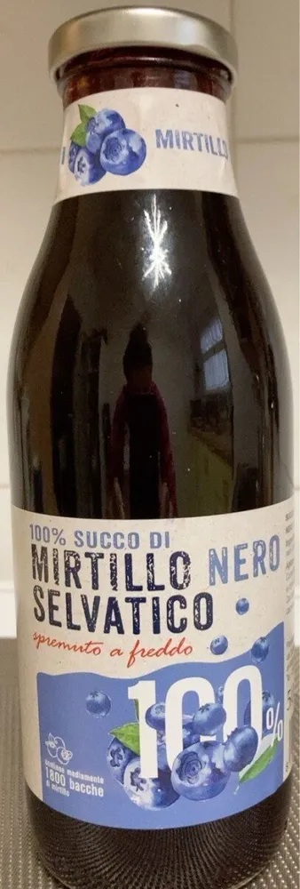 100% succo di mirtillo nero selvatico