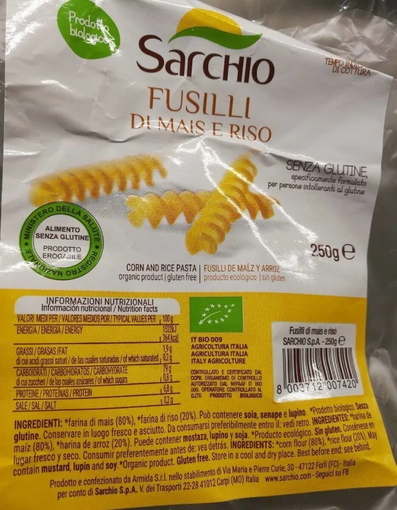 Fusilli mais e riso