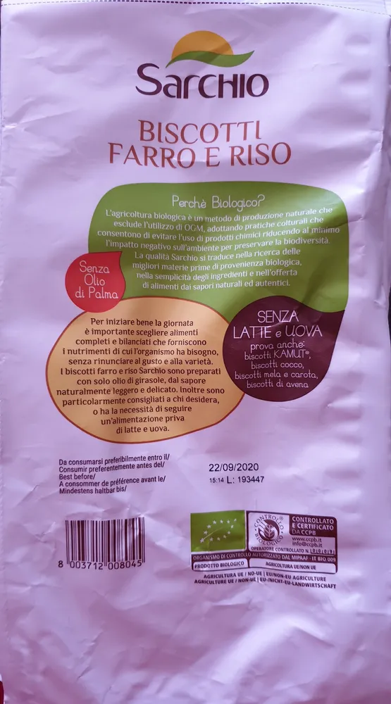 Sarchio - Frollini Farro E Riso