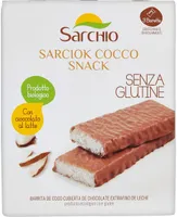 Barritas de chocolate rellenas de coco extrafino