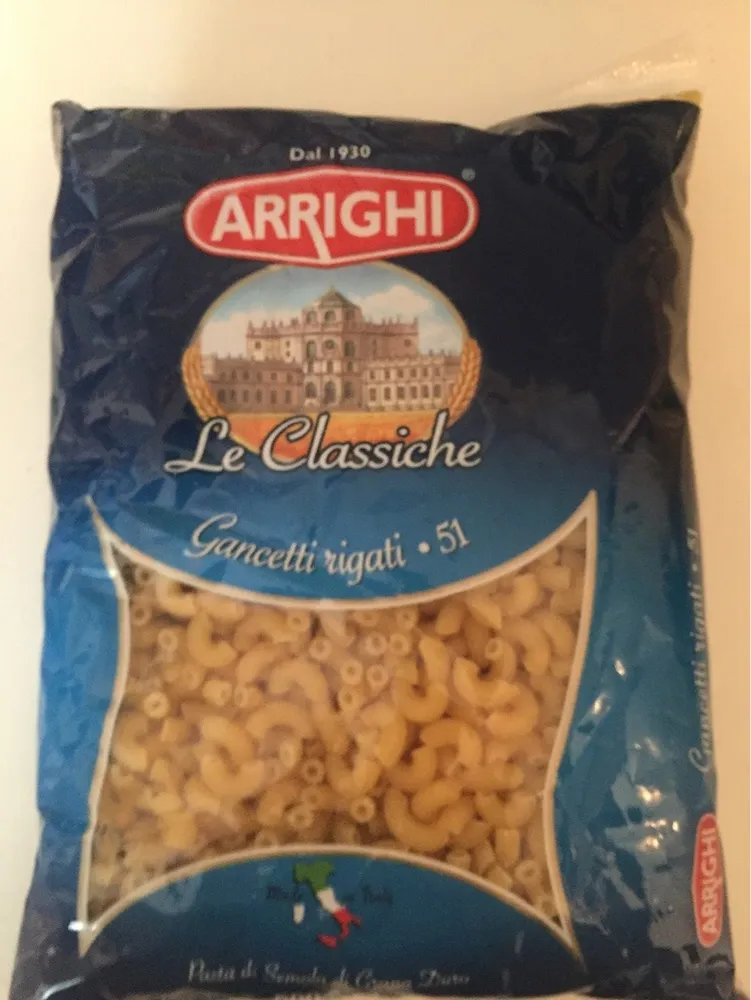 Arrighi Pasta Gancetti Rigati 51